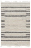8' Runner Gray and Ivory Abstract Area Rug - Homeroots - Flyclothing LLC