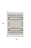 3' X 5' Ivory Abstract Area Rug - Homeroots - Flyclothing LLC