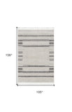 9' X 13' Ivory Grey Machine Woven Abstract Color Block Indoor Area Rug - Homeroots - Flyclothing LLC