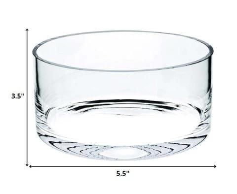 5.5" Mouth Blown Crystal All Purpose Lead Free Bowl - Homeroots