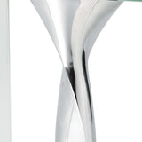 14 Mouth Blown Crystal Non Tarnish Aluminum And Glass Vase - Homeroots - Flyclothing LLC