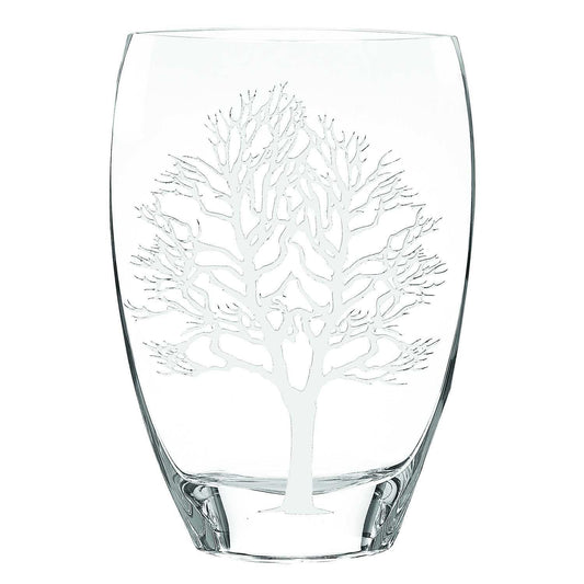 12 Mouth Blown Frosted Crystal European Made Tree Of Life Vase - Homeroots - Flyclothing LLC