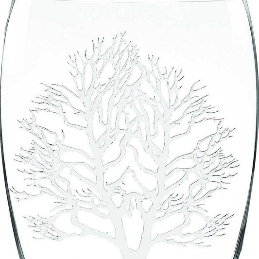 12 Mouth Blown Frosted Crystal European Made Tree Of Life Vase - Homeroots - Flyclothing LLC