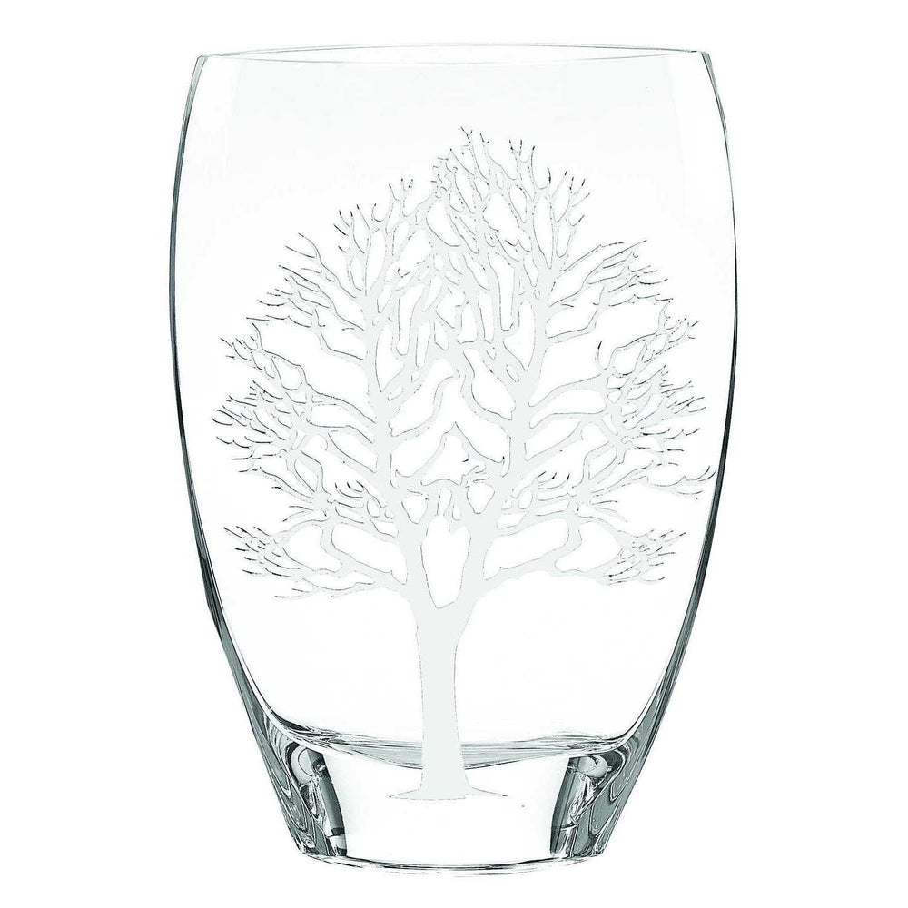 12 Mouth Blown Frosted Crystal European Made Tree Of Life Vase - Homeroots - Flyclothing LLC