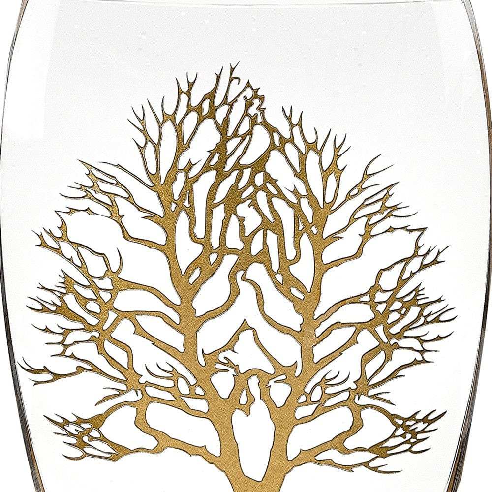 12 Mouth Blown Gold Tree Of Life Vase - Homeroots - Flyclothing LLC