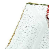 18 Mouth Blown Rectangular Edge Gold Leaf Serving Platter Or Tray - Homeroots - Flyclothing LLC