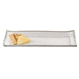 18 Mouth Blown Rectangular Edge Silver Serving Platter Or Tray - Homeroots - Flyclothing LLC