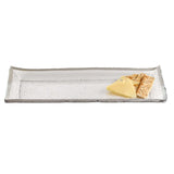 18 Mouth Blown Rectangular Edge Silver Serving Platter Or Tray - Homeroots - Flyclothing LLC