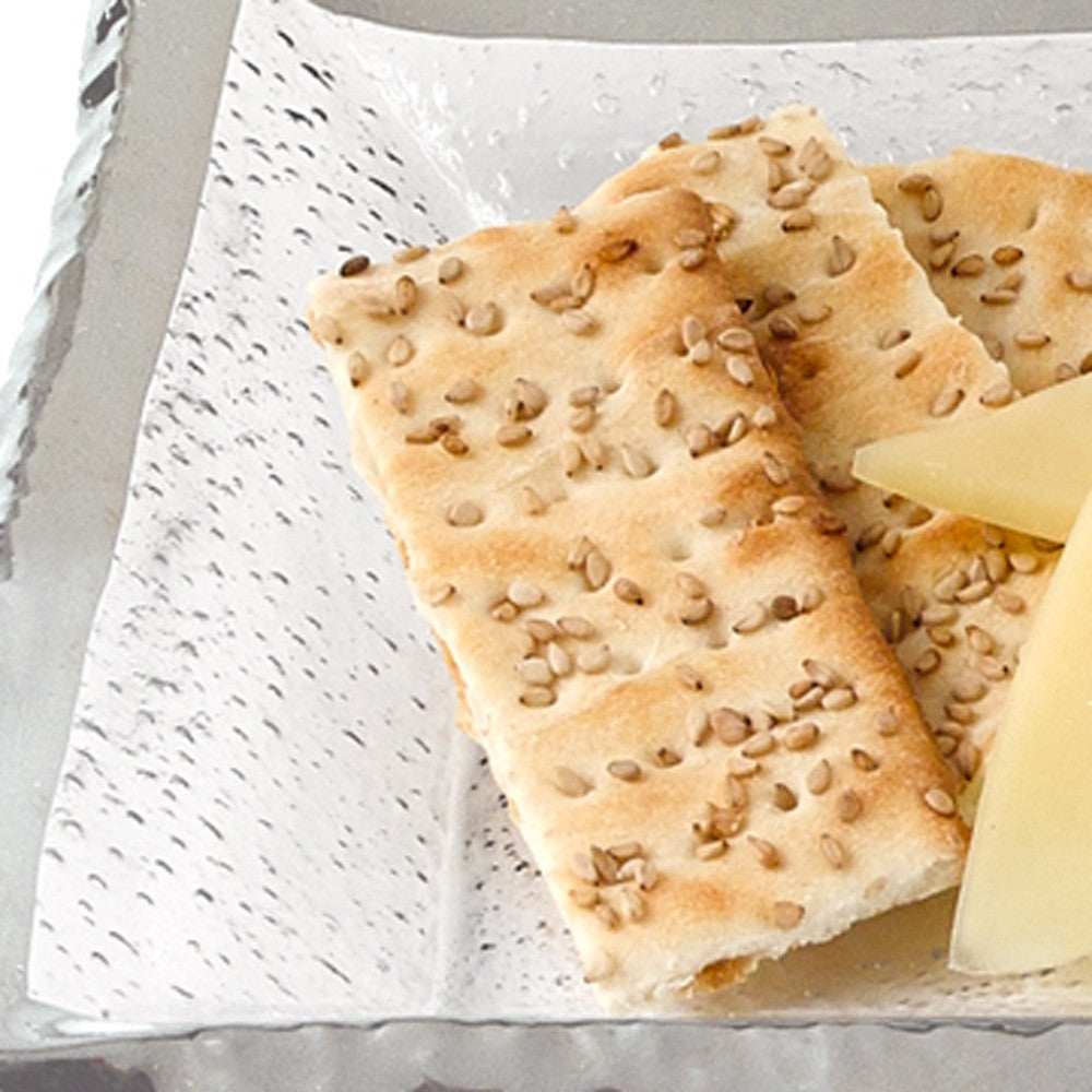 18 Mouth Blown Rectangular Edge Silver Serving Platter Or Tray - Homeroots - Flyclothing LLC