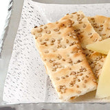 18 Mouth Blown Rectangular Edge Silver Serving Platter Or Tray - Homeroots - Flyclothing LLC