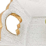 11" Gold Glass Indoor Outdoor Tray With Handles - Homeroots - Flyclothing LLC