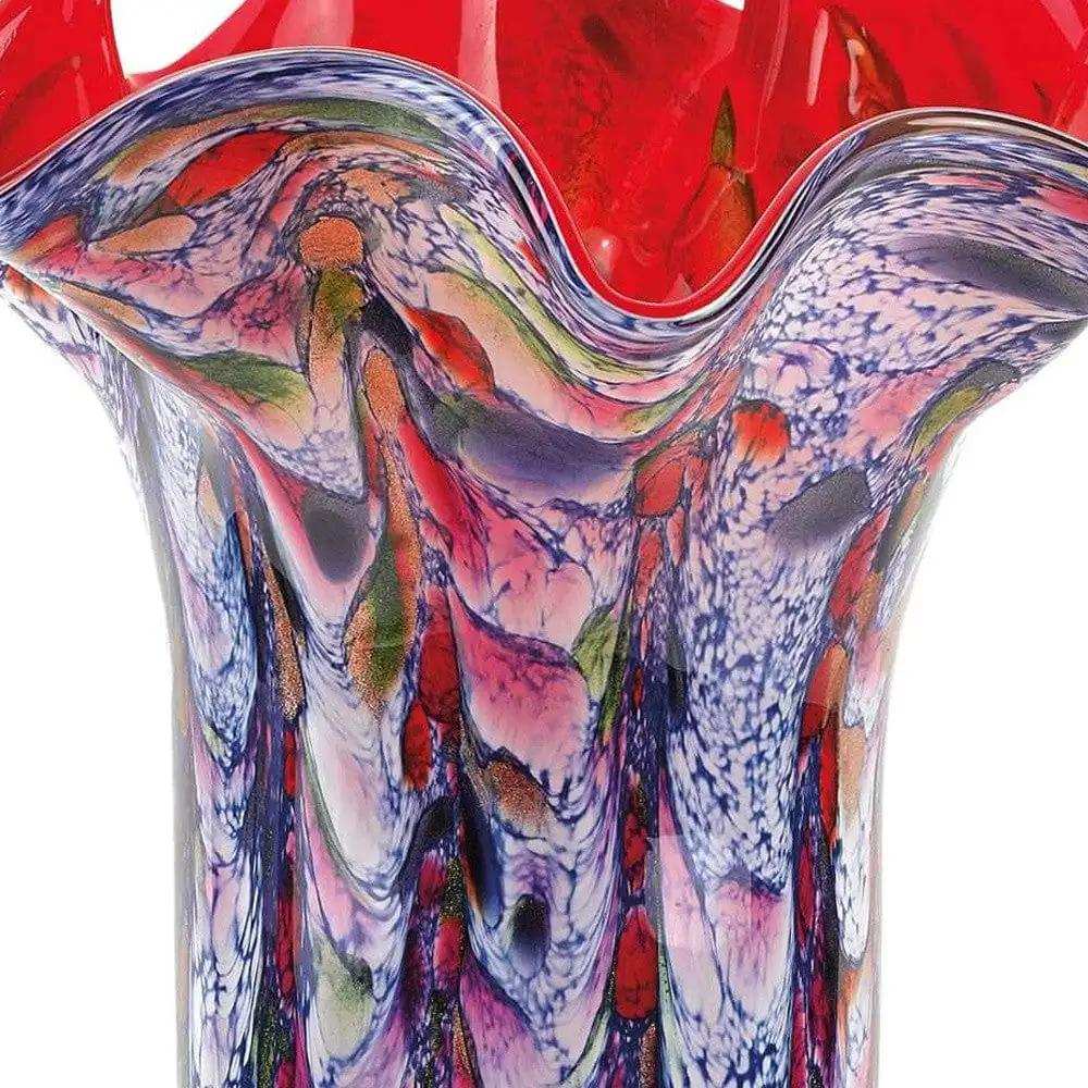 17 Multicolor Glass Art Napkin Vase - Homeroots - Flyclothing LLC
