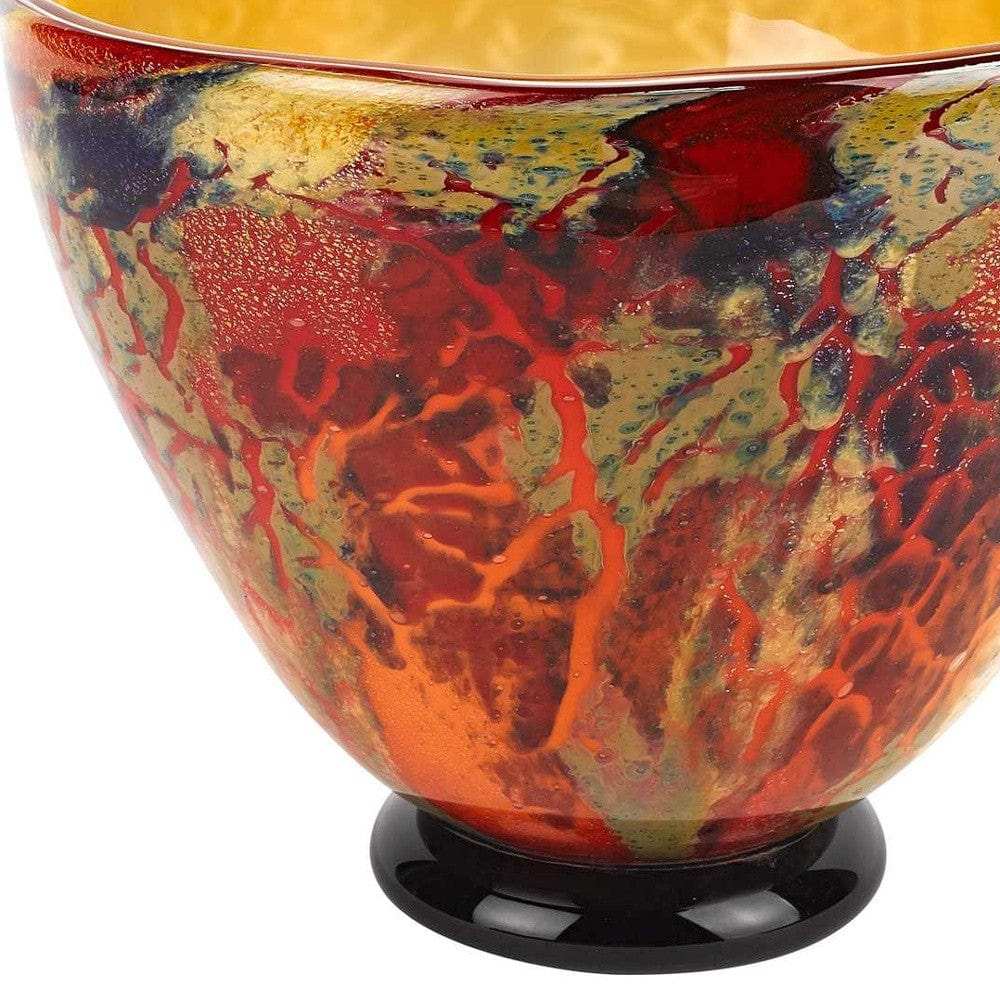11 Mouth Blown Art Glass Centerpiece Or Punch Bowl - Homeroots - Flyclothing LLC