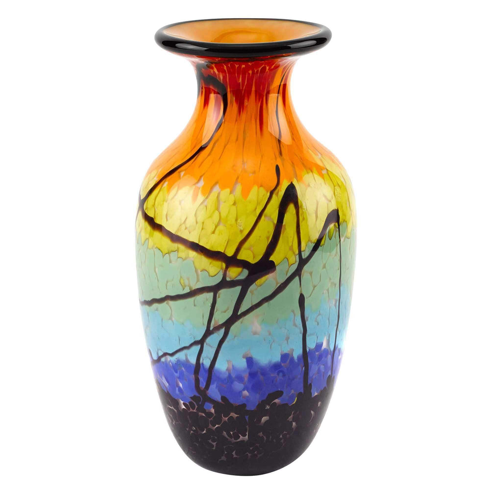 10.5 Mouth Blown Art Glass Urn Shape Decorative Vase - Homeroots - Flyclothing LLC