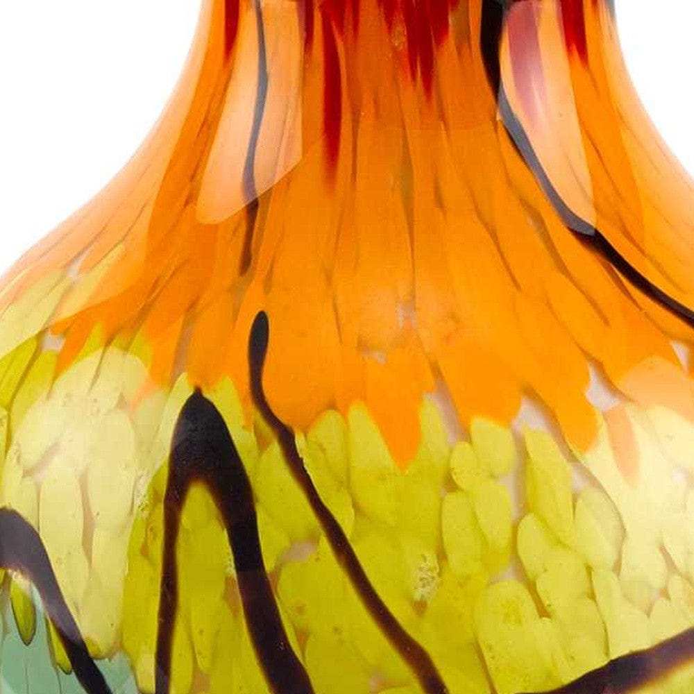 10.5 Mouth Blown Art Glass Urn Shape Decorative Vase - Homeroots - Flyclothing LLC