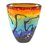 75 Mouth Blown Art Glass Oval Vase - Homeroots - Flyclothing LLC