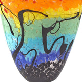 75 Mouth Blown Art Glass Oval Vase - Homeroots - Flyclothing LLC