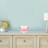 6" Pink Mouth Blown Crystal Thick Walled Bowl - Homeroots