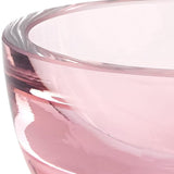 6" Pink Mouth Blown Crystal Thick Walled Bowl - Homeroots