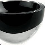 6" Black Mouth Blown Crystal Thick Walled Bowl - Homeroots