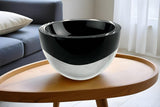 6" Black Mouth Blown Crystal Thick Walled Bowl - Homeroots