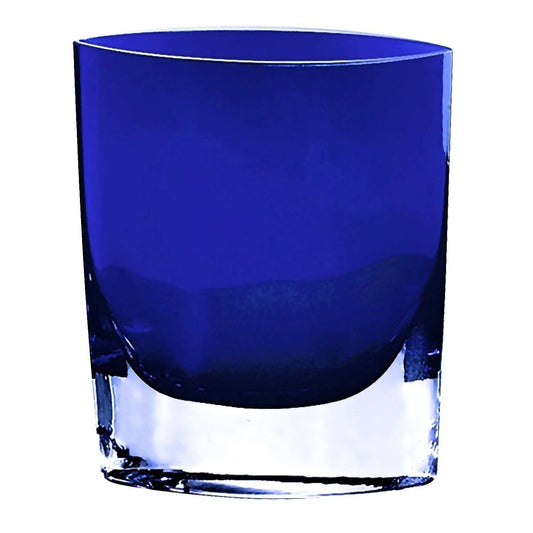 8 Mouth Blown Glass European Made Light Cobalt Vase - Homeroots - Flyclothing LLC