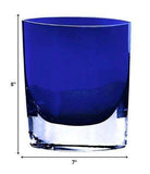 8 Mouth Blown Glass European Made Light Cobalt Vase - Homeroots - Flyclothing LLC