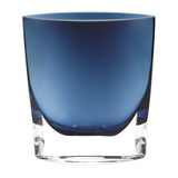 8 Mouth Blown Glass European Made Midnight Blue Pocket Shaped Vase - Homeroots - Flyclothing LLC