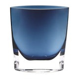 8 Mouth Blown Glass European Made Midnight Blue Pocket Shaped Vase - Homeroots - Flyclothing LLC