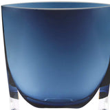 8 Mouth Blown Glass European Made Midnight Blue Pocket Shaped Vase - Homeroots - Flyclothing LLC