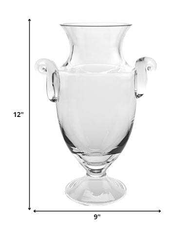 12 Mouth Blown Crystal European Made Trophy Vase - Homeroots - Flyclothing LLC