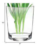 11 Mouth Blown Crystal European Made Pocket Shaped Vase - Homeroots - Flyclothing LLC