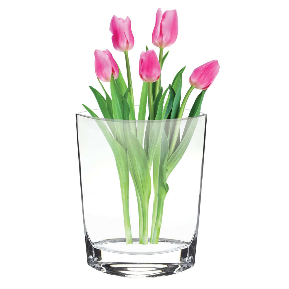 11 Mouth Blown Crystal European Made Pocket Shaped Vase - Homeroots - Flyclothing LLC