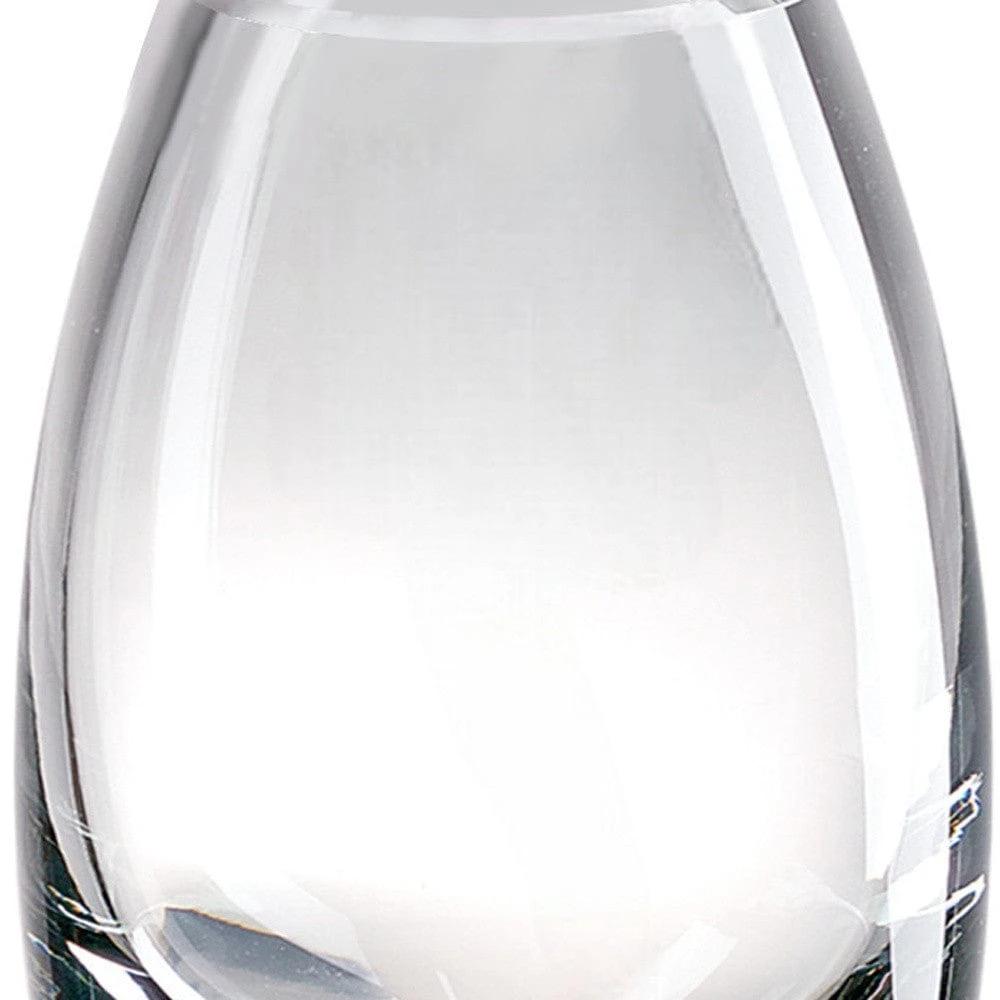 7" Clear Lead Free Crystal Oval Table Vase - Homeroots - Flyclothing LLC