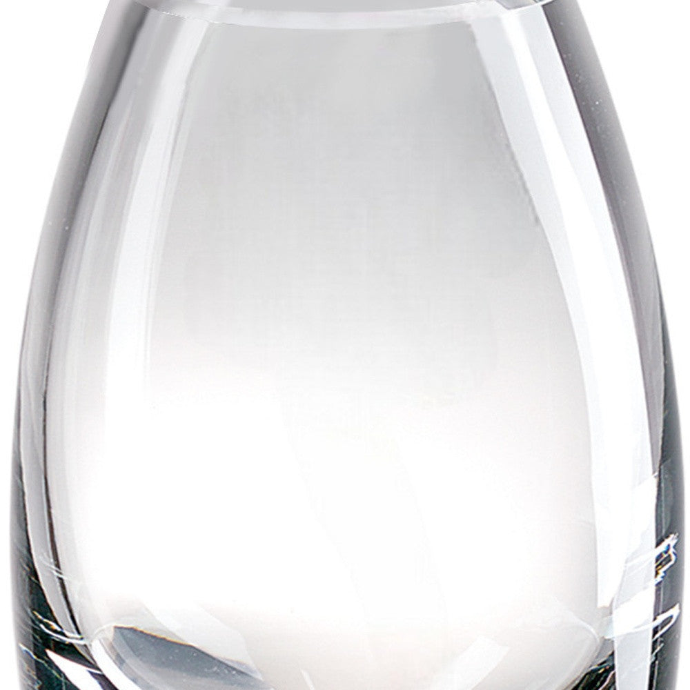 11" Clear Lead Free Crystal Oval Table Vase - Homeroots - Flyclothing LLC