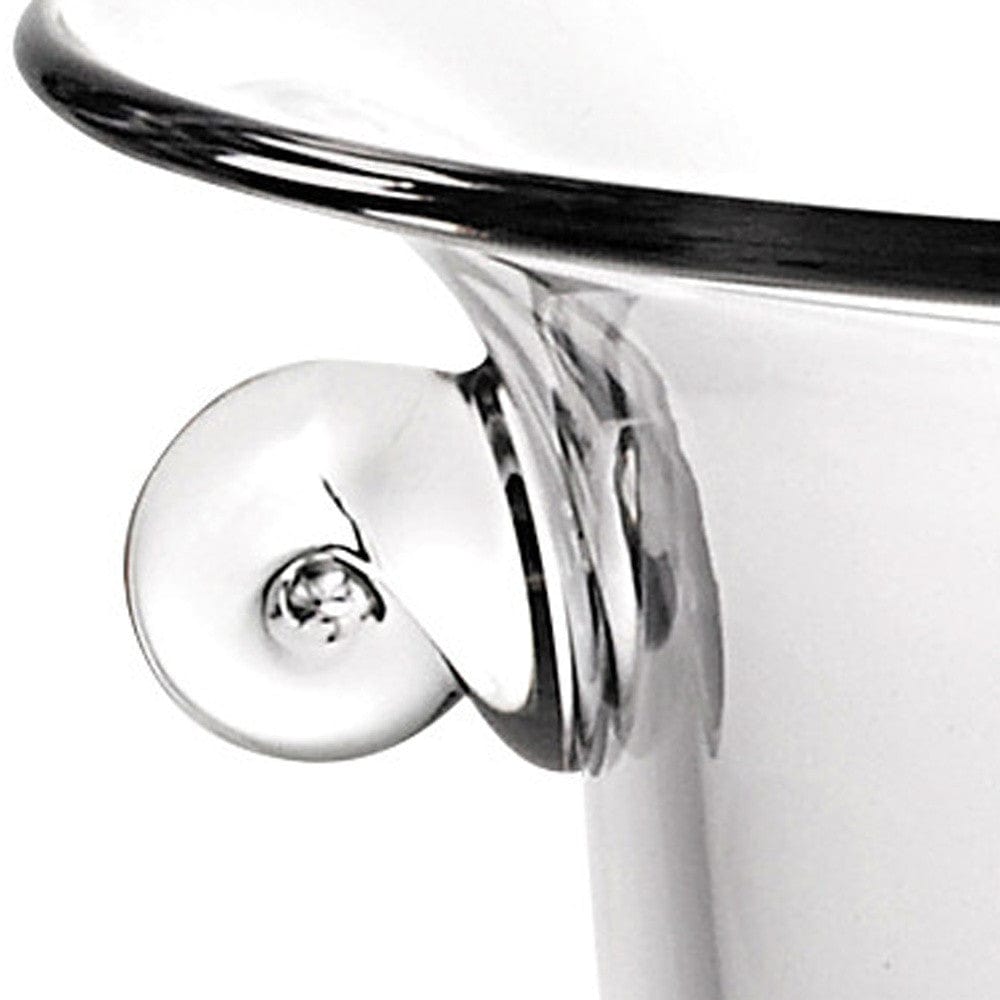 11" Clear Mouth Blown Crystal Round Pedestal Centerpiece Bowl - Homeroots