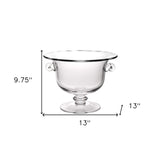 13 Mouth Blown Crystal Trophy Centerpiece Fruit Or Punchbowl - Homeroots - Flyclothing LLC