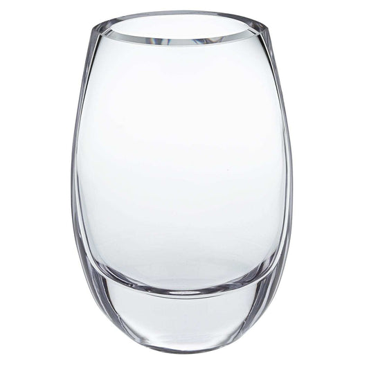 8 Mouth Blown Polish Oval Thick Walled Vase - Homeroots - Flyclothing LLC