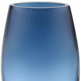 8 Mouth Blown Crystal Oval Thick Midnight Blue Walled Vase - Homeroots - Flyclothing LLC
