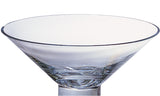 11" Clear Mouth Blown Crystal Round Pedestal Centerpiece Bowl - Homeroots