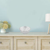 8 Hand Crafted Glass Silver Accent Salad Or Serving Bowl - Homeroots - Flyclothing LLC