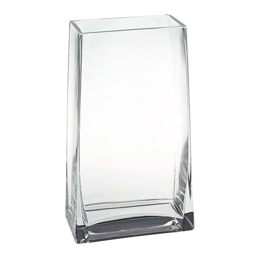 9 Clear Glass Rectangle Handmade Vase - Homeroots - Flyclothing LLC