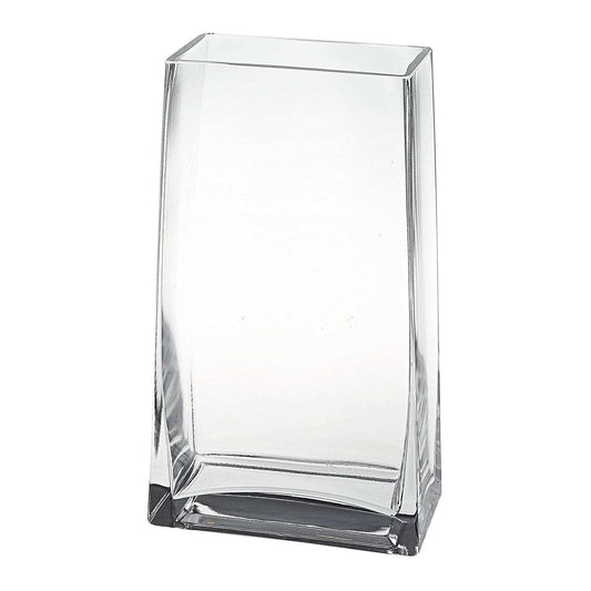 9 Clear Glass Rectangle Handmade Vase - Homeroots - Flyclothing LLC