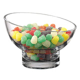 7" Clear Mouth Blown Slant Edge Glass Candy Bowl - Homeroots
