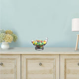 7" Clear Mouth Blown Slant Edge Glass Candy Bowl - Homeroots