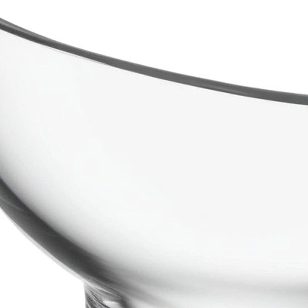7" Clear Mouth Blown Slant Edge Glass Candy Bowl - Homeroots