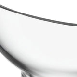 7" Clear Mouth Blown Slant Edge Glass Candy Bowl - Homeroots