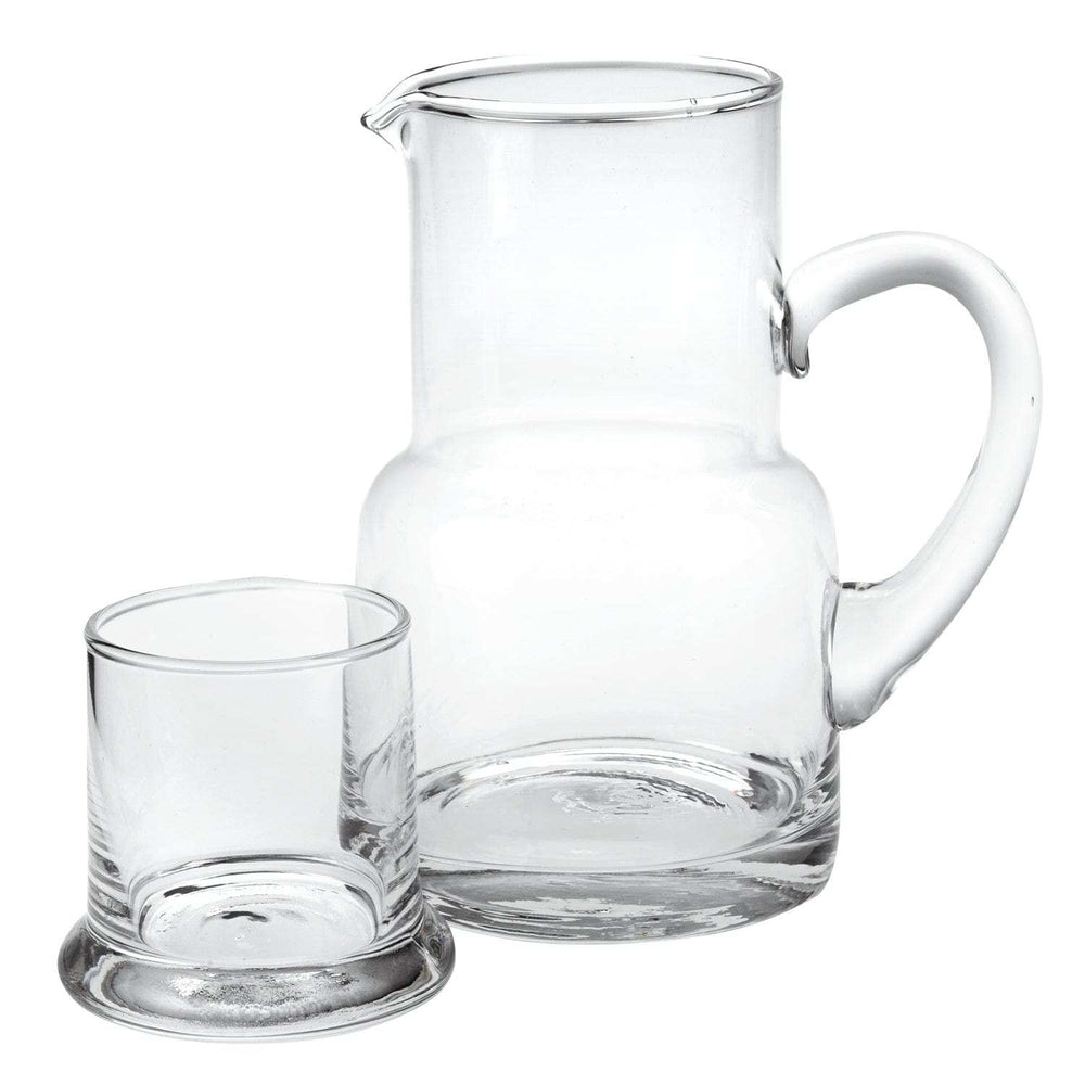 4 X 6 X 7 Clear Glass 2 Pc Glass Bedside Or Desktop Carafe Set 10 Oz - Homeroots - Flyclothing LLC