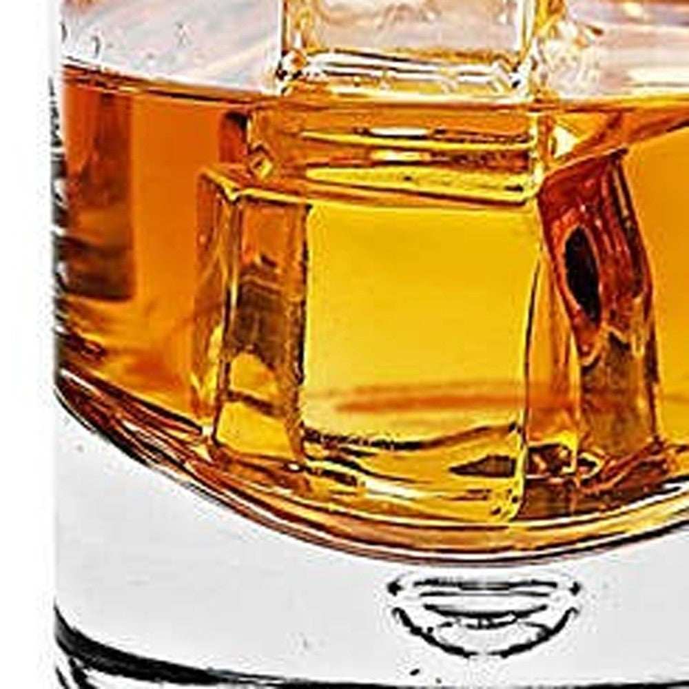 4 Pc Set Old Fashioned Lead Free Crystal Scotch Glass 8 Oz - Homeroots - Flyclothing LLC
