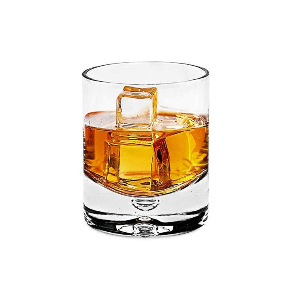 4 Pc Set Old Fashioned Lead Free Crystal Scotch Glass 8 Oz - Homeroots - Flyclothing LLC